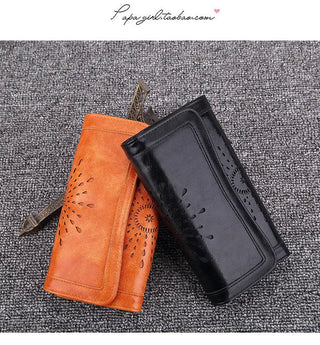 Leather handbag Practical Women Purses Vintage Long Wallets Alodia Store