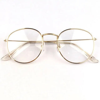 Woman Glasses Optical Frames Metal Round Glasses Frame Clear lens Eyeware Black Silver Gold Eye Glass Alodia Store