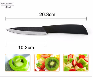 FINDKING Top quality  Zirconia black blade 3" 4" 5" 6" inch + Peeler + covers ceramic knife set kitchen Paring Fruit  knife Alodia Store