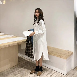 Cotton Women Blouse Shirt Dress Alodia Store