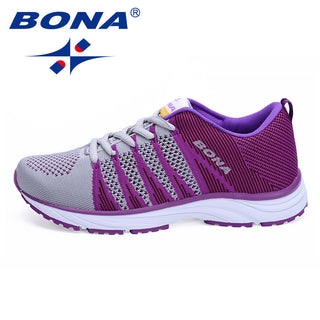 BONA New Hot Style Women Running Shoes Lace Up Athletic Shoes Outdoor Walking Jogging Shoes Comfortable Sneakers Free Shipping alodia store