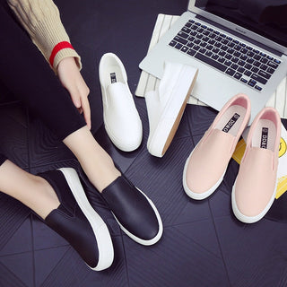 Women Sneakers Leather Shoes Sneakers Female New Fashion alodia store