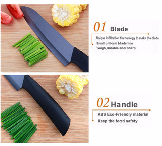 FINDKING Top quality  Zirconia black blade 3" 4" 5" 6" inch + Peeler + covers ceramic knife set kitchen Paring Fruit  knife Alodia Store