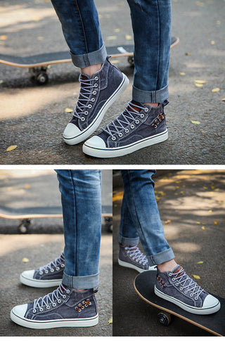 Denim Fashion Sneakers Women's Sneakers Thick Sole Ladies Brand Shoes Plus Size 42 ZHK040 alodia store
