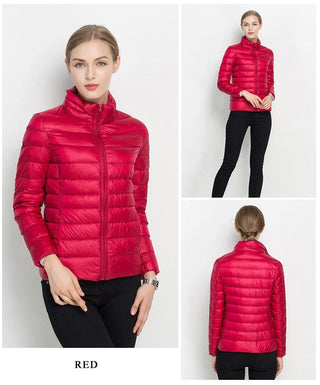 Women Winter Coat 2023 New Ultra Light White Duck Down Alodia Store