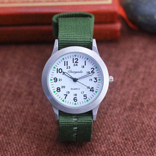 Chaoyada Children Boys Girls 24hours Canvas Luminous Pointer Quartz Wristwatches Kids Students Military Waterproof Watches Alodia Store