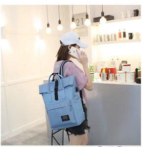 Women External USB Charge Backpack Nylon Rucksack ALODIA STORE