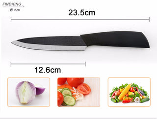 FINDKING Top quality  Zirconia black blade 3" 4" 5" 6" inch + Peeler + covers ceramic knife set kitchen Paring Fruit  knife Alodia Store