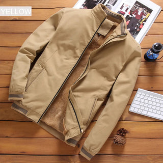 Fleece Thick Warm Windbreaker Jacket Mens ALODIA STORE