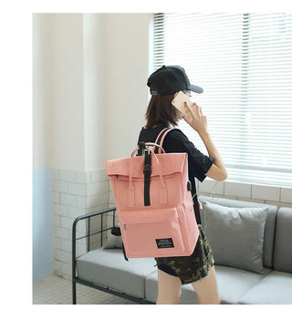Women External USB Charge Backpack Nylon Rucksack ALODIA STORE