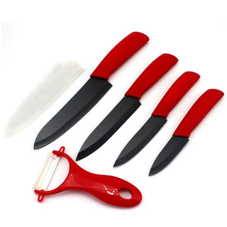 FINDKING Top quality  Zirconia black blade 3" 4" 5" 6" inch + Peeler + covers ceramic knife set kitchen Paring Fruit  knife Alodia Store