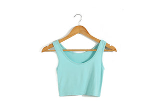 Summer Women Sexy Crop Tops Slim Short Women Sleeveless U Croptops Ladies Tank Tops Female Crop Tops Tube Vest 7 Colours alodia store