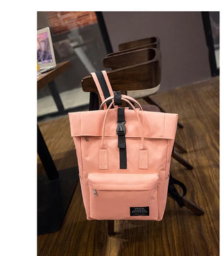 Women External USB Charge Backpack Nylon Rucksack ALODIA STORE
