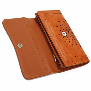 Leather handbag Practical Women Purses Vintage Long Wallets Alodia Store