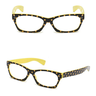 Women Reading Glasses Fashion Dot Design Cat Eye High Quanlity Resin Vintage Eyeglasses Presbyopic Glass Diopter 1 1.5 2 2.5 3 Alodia Store