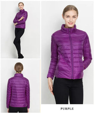 Women Winter Coat 2023 New Ultra Light White Duck Down Alodia Store