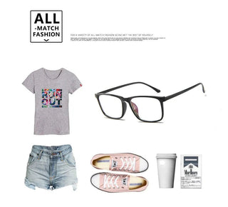 Chic Eyeglasses Retro Transparent Glasses Clear Fashion Eyeglasses Fake Optical Eye Glasses Frames Myopia Glass Spectacles HA-70 Alodia Store