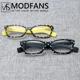 Women Reading Glasses Fashion Dot Design Cat Eye High Quanlity Resin Vintage Eyeglasses Presbyopic Glass Diopter 1 1.5 2 2.5 3 Alodia Store