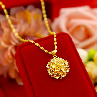 Flower Pendant Necklace Wedding Bridal Jewelry Accessories Alodia Store