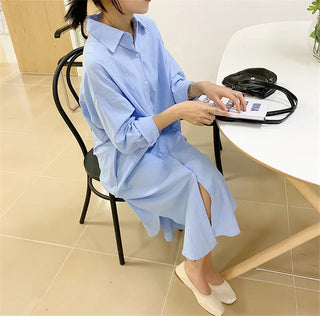 Cotton Women Blouse Shirt Dress Alodia Store