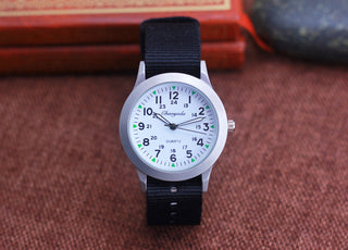 Chaoyada Children Boys Girls 24hours Canvas Luminous Pointer Quartz Wristwatches Kids Students Military Waterproof Watches Alodia Store