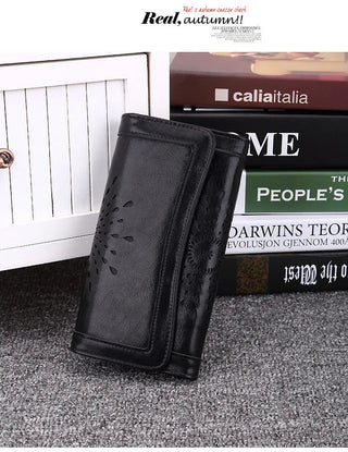 Leather handbag Practical Women Purses Vintage Long Wallets Alodia Store