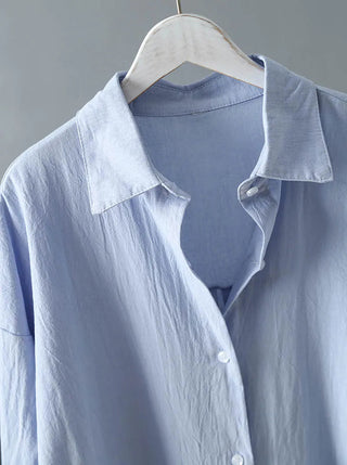 Cotton Women Blouse Shirt Dress Alodia Store
