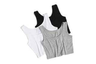 Summer Women Sexy Crop Tops Slim Short Women Sleeveless U Croptops Ladies Tank Tops Female Crop Tops Tube Vest 7 Colours alodia store
