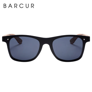 BARCUR Luxury Vintage Sun Shade Men Wooden Sunglasses UV400 Protection Fashion Square Sun Glasses Women ALODIA STORE