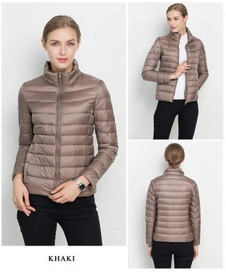 Women Winter Coat 2023 New Ultra Light White Duck Down Alodia Store