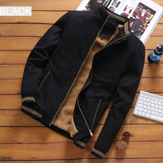 Fleece Thick Warm Windbreaker Jacket Mens ALODIA STORE