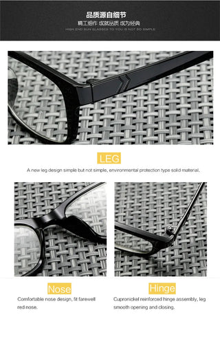 Fashion Womens Clear Lens Black Square Eye Glasses Eyeglasses Frame For Men Masculino Glass Transparent Alodia Store