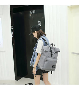 Women External USB Charge Backpack Nylon Rucksack ALODIA STORE