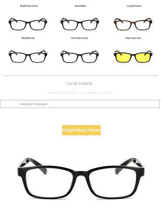 Fashion Womens Clear Lens Black Square Eye Glasses Eyeglasses Frame For Men Masculino Glass Transparent Alodia Store