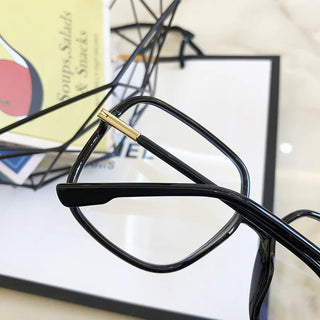 computer blue light glasses Big Square eye glass frame for women Retro vintage clear Women's transparent glasses Optical Frame Alodia Store