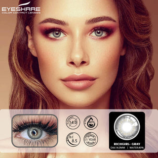 EYESHARE Natural Color Lens Eyes 2pcs Color Contact Lenses For Eye Blue Beauty Contact Lenses Eye Yearly Cosmetic Color Lens Alodia Store