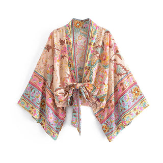 Vintage Peacock Floral Print Alodia Store