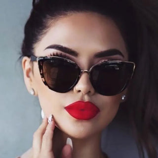 Brand Vintage Cat Eye Sunglasses Woman Mirror UV400 ALODIA STORE