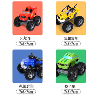 4pcs Monstere Machines Car Toys Russian Miracle Crusher Truck Vehicles Figure Blazed Toys For Children Alodia Store