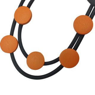 YD&YDBZ Multi Color Round Wooden Short Necklace For Women Punk Style Leather Rope Statement Necklaces Yellow Jewelry Accessories Alodia Store