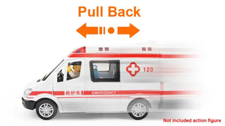 Hospital Rescue Ambulance Emergency Police Alloy Metal Diecast Cars Model Sound Light Educational Kids Toys For Childr Alodia Store