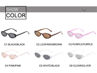 OEC CPO Sexy Small Oval Women's Sunglasses 2021 New Fashion Leopard Brown Hot Sun Glasses Female Retro Colorful Shade Eyeglass alodia store