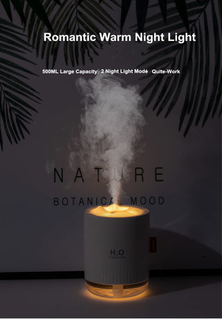White Snow Mountain Humidifier 500ML Ultrasonic USB Aroma Air Diffuser Soothing Light Aromatherapy Humidificador Home Difusor ALODIA STORE