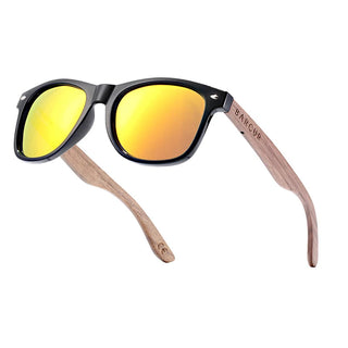 BARCUR High Quality Black women&Male UV400 Wooden Sunglass Shades ALODIA STORE