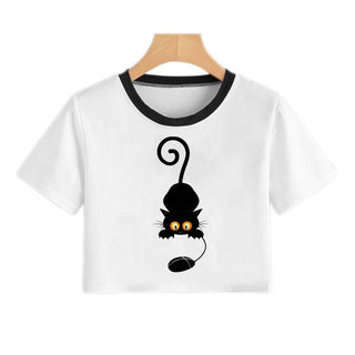 Summer Fashion Harajuku Sexy Tank Crop Top White alodia store