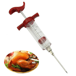3 Needles 30ML kitchen syringes Stainless steel needles injector of meat kitchen tool meat pounder Poultry Turkey Meat Injectors Alodia Store