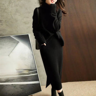Autumn Knitted suit Korean with skirt two piece skirt set winter2 piece outfit Sweater 2023 Alodia Store