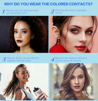 EYESHARE Natural Color Lens Eyes 2pcs Color Contact Lenses For Eye Blue Beauty Contact Lenses Eye Yearly Cosmetic Color Lens Alodia Store