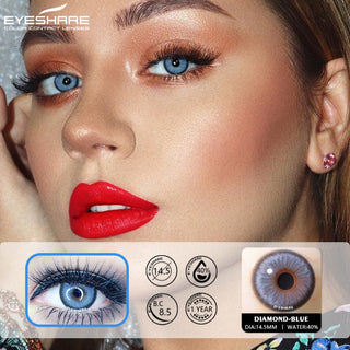 EYESHARE Natural Color Lens Eyes 2pcs Color Contact Lenses For Eye Blue Beauty Contact Lenses Eye Yearly Cosmetic Color Lens Alodia Store