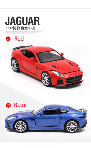 Jaguar F-type Sports Car Model Toy Simulation Sound Light Pull Back Alloy Die Cast Toys Vehicle For Boys Girls Alodia Store